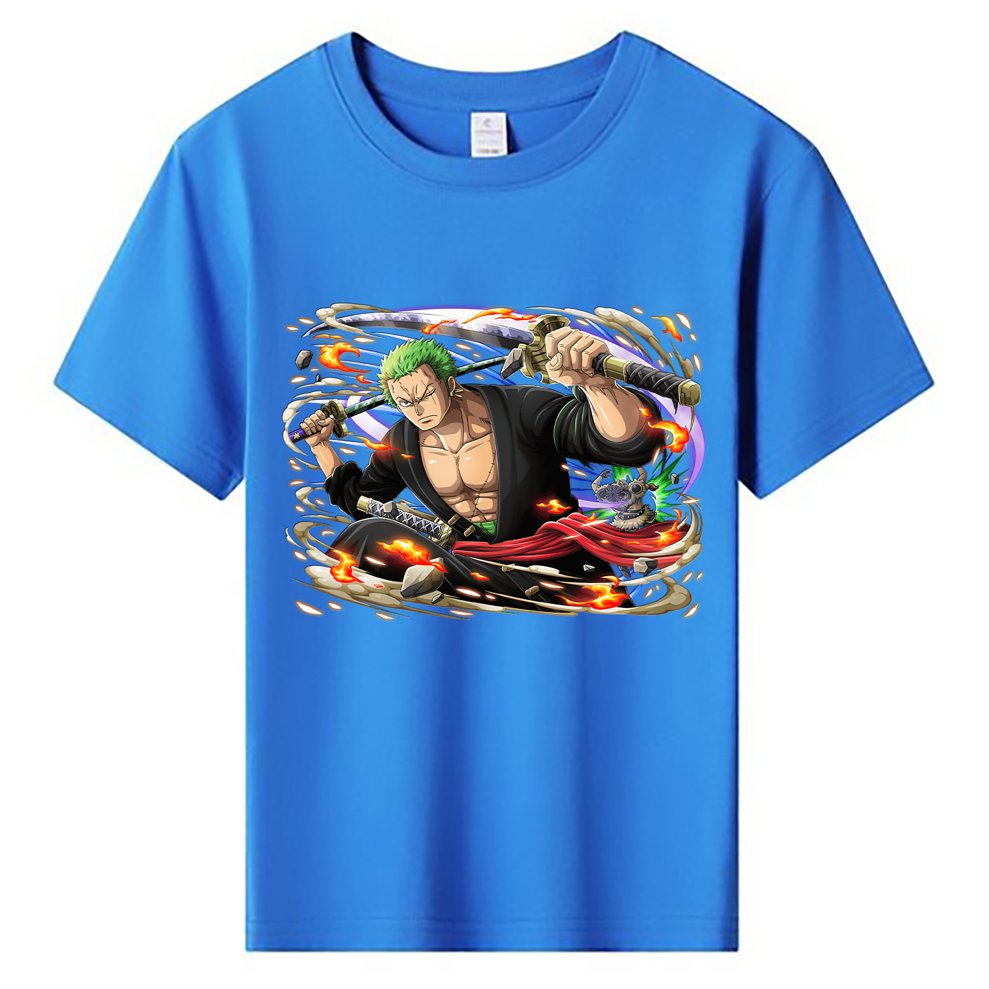 ワンピース ロロノア・ゾロ ONE PIECE Roronoa Zoro 綿100％キッズTシャツ（フロントプリント）